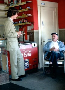 David DeKok in John Coddington's store, spring 1981 (David Haupt)