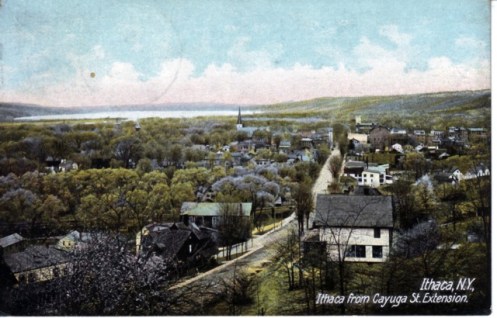 View of Early 20th century Ithaca. Hugh C. Leighton Co.